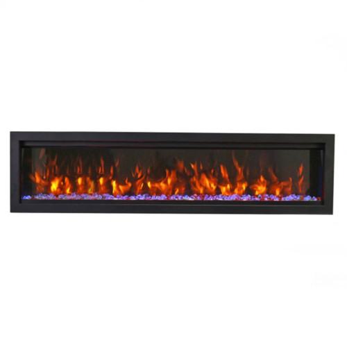 Amantii 60" Symmetry XT Bespoke Built-In Electric Fireplace | Operate all features from the comfort of your favorite seat.