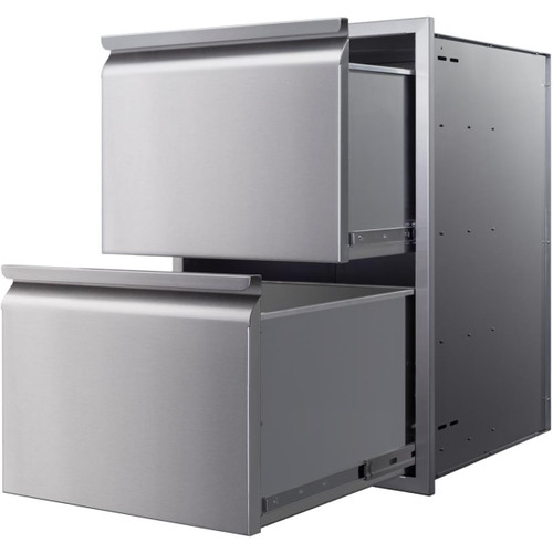 Memphis Grills 21" Double Access Drawer | Smooth opening slides with quiet, self-closing operation
