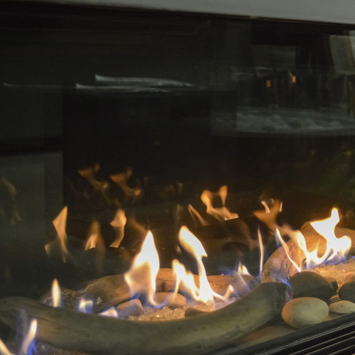Sierra Flame Toscana 58-Inch 3-Sided Direct Vent Gas Fireplace | The Toscana Series of gas fireplaces are a three sided see-through, screen free, warm touch work of wonders.