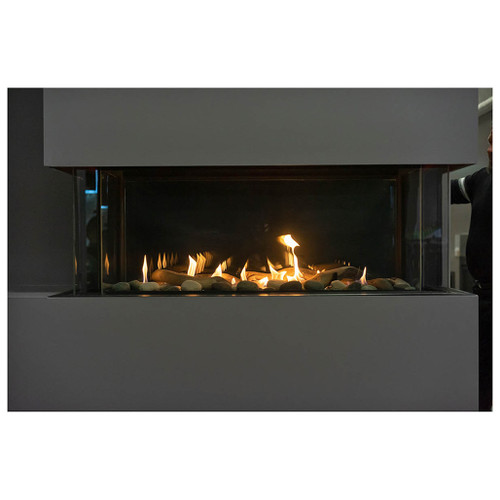 Sierra Flame Lyon 48-Inch 4-Sided Direct Vent Gas Fireplace | The Warm Glass System, skillfully brings the temperature of the glass down below the stringent standard of 172 degree, while still allowing radiant heat to efficiently heat your room.