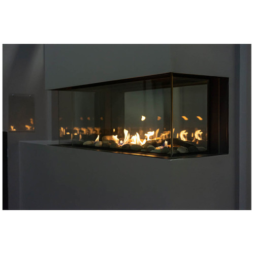 Sierra Flame Lyon 48-Inch 4-Sided Direct Vent Gas Fireplace | There are no vents required behind the wall of the fireplace to dump the built up heat.
