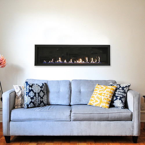 Sierra Flame 65" Austin Direct Vent Gas Fireplace | Borscilate glass