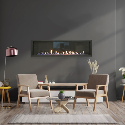 Sierra Flame 65" Austin Direct Vent Gas Fireplace | 100% Safety shut off