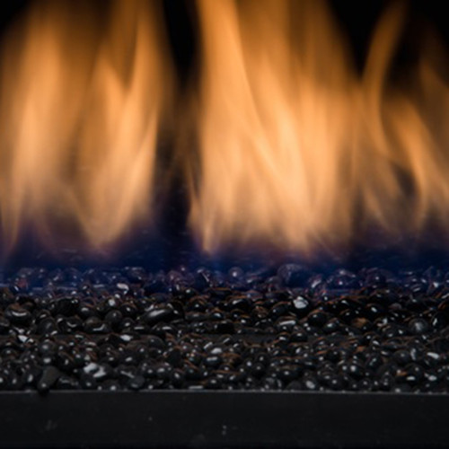 Sierra Flame 36" Palisade See Through Direct Vent Gas Fireplace | Black porcelain panels