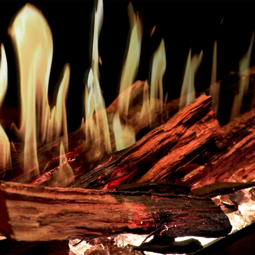 Modern Flames 76" Orion Multi Linear V2 LCD Electric Fireplace | The logs are lit from within, creating natural depth, warmth, and a truly believable hearth experience.