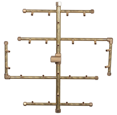 Warming Trends Universal 30-Inch Crossfire Brass Burner |  240K BTU CROSSFIRE Brass Burner with WATERSTOP