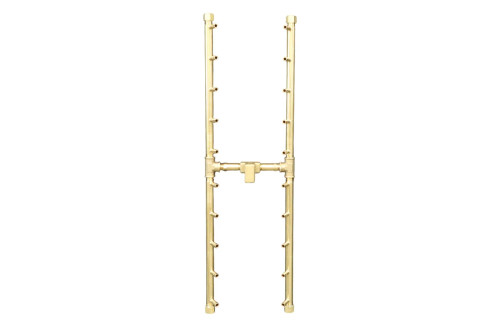 Warming Trends H-Style 30-Inch Crossfire Brass Burner | Burner produces up to 200,000 BTUs with match lit ignition