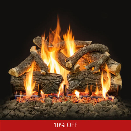 Grand Canyon 18" Arizona Weathered Oak Charred Indoor Vented Gas Log and Burner | Promo Ends September 8th.