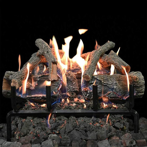Grand Canyon 24" Lava Front View Vented Burner Set with GlowFire Logs | The revolutionary technology present ultra-realistic style and design to the traditional gas log set.