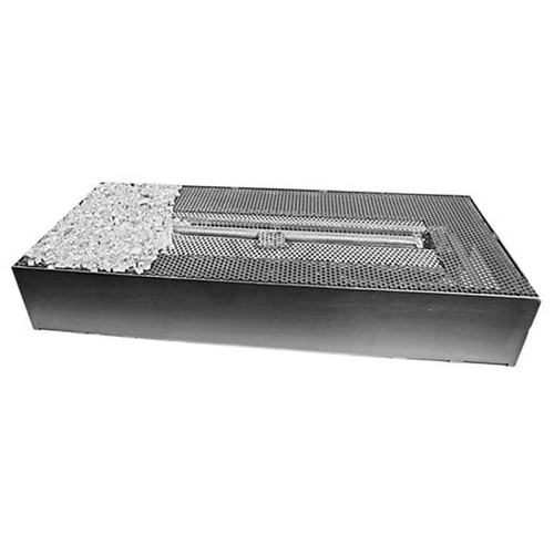 Grand Canyon 48" Bedrock II Series Ventless Contemporary Burner and Case | Operated with an SIT Proflame II control system, including convenient flame modulation on a sleek hand held remote