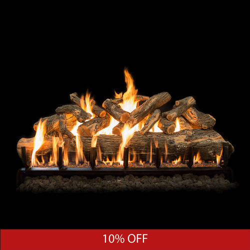 Grand Canyon 48" Jumbo Arizona Weathered Oak Indoor Vented Gas Logs & Burner | Promo Ends September 8th.