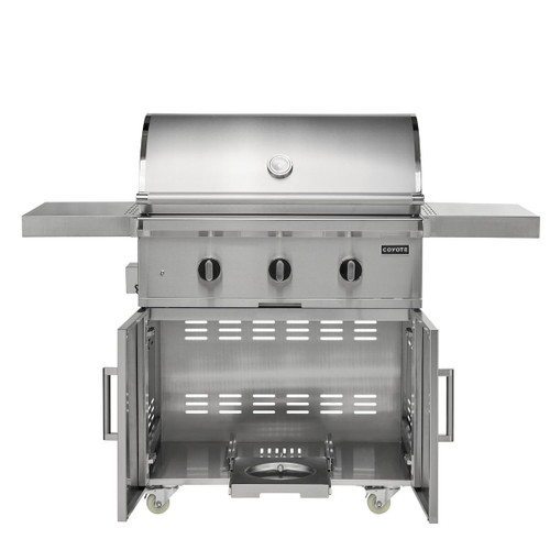 Coyote Outdoor C-Series 36" Freestanding Gas Grill | 3 high-performance Coyote I-Burners for consistent, even heat
