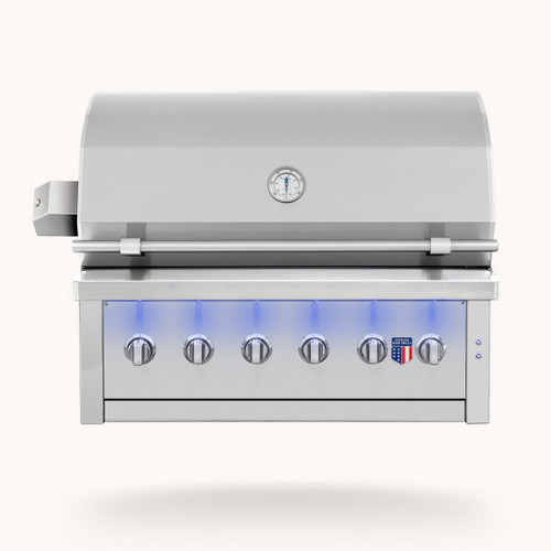 American Made Grill Ovation 42-Inch Built-In Hybrid Grill | 16-Gauge Double-Lined Hood w/ Spring Assist