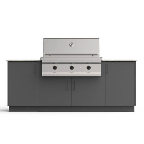 Urban Bonfire Sierra 42" Classics Collection Outdoor Kitchen | Included accessories can be rearranged to maximize functionality and usage of every cabinet