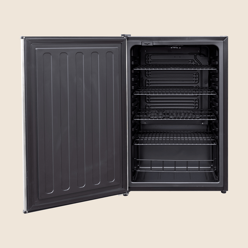 Summerset 22" Outdoor Rated Refrigerator | Black Exterior & Black Interior with 4 Black Wire Shelves