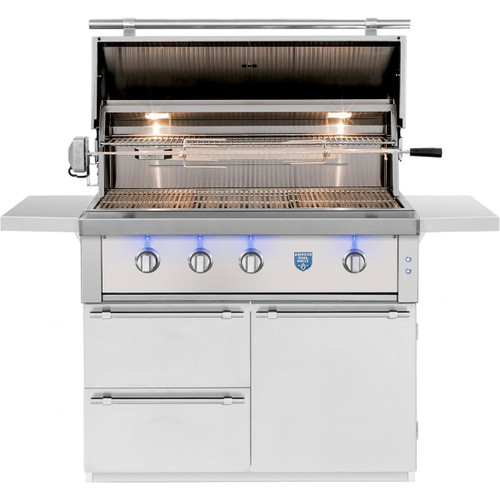 American Made Grills Estate 42-Inch Freestanding Gas Grill | Magnetic Access Door w/ 2-Drawer Storage