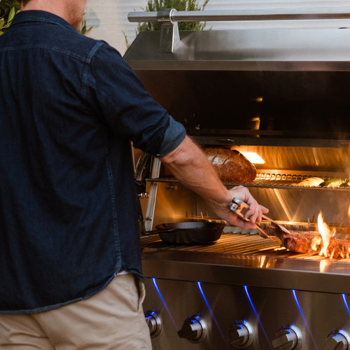 American Made Grills Encore 54-Inch Freestanding Hybrid Barbecue Grill | 22,000 BTU Main Burners