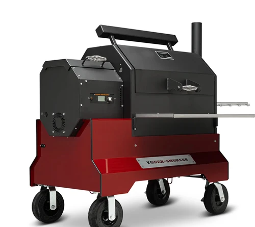 YS480S Comp W/ Storage Drawer (Red) + Stainless Shelves + 2nd Level Slide-Out Cooking Shelf