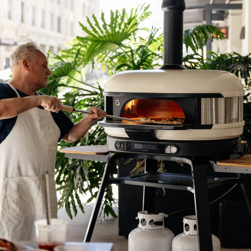 Gozney Dome XL Dual-Fuel Outdoor Oven | Track doneness, precisely. Plug directly into the digital dock, monitor internal temp across two cuts at once.