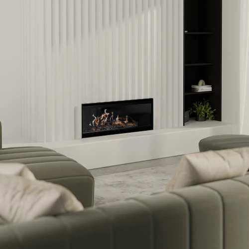 Escea LE1000 40-Inch Electric Fireplace with Logs | Cool Touch Glass