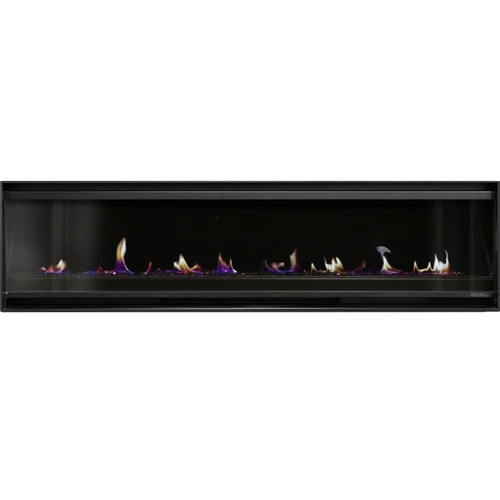Escea LR1550 62-Inch Electric Fireplace with Black Glass | Cool Touch Glass