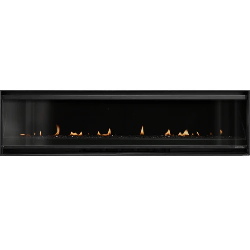 Escea LR1550 62-Inch Electric Fireplace with Black Glass | Zero Clearance Rated