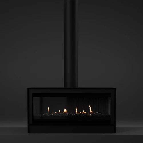 Escea LR1000 40-Inch Freestanding Electric Fireplace | Its sleek, streamlined freestanding design allows it to integrate effortlessly into contemporary interiors. Place it anywhere, for complete design freedom.
