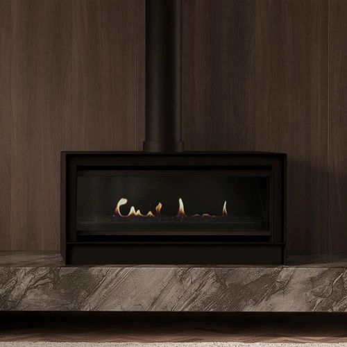 Escea LR1000 40-Inch Freestanding Electric Fireplace | Thermostat Controlled
