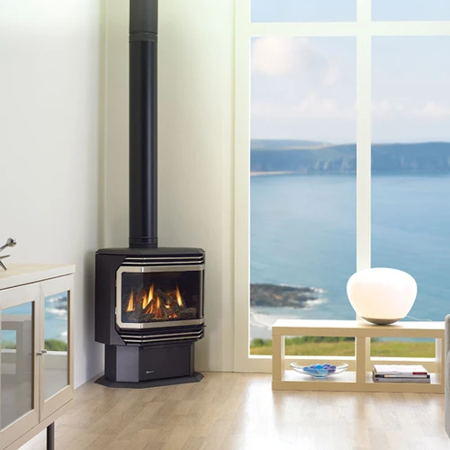 Regency Ultimate U39 Gas Stove | Gas Fireplace with Nickel Door