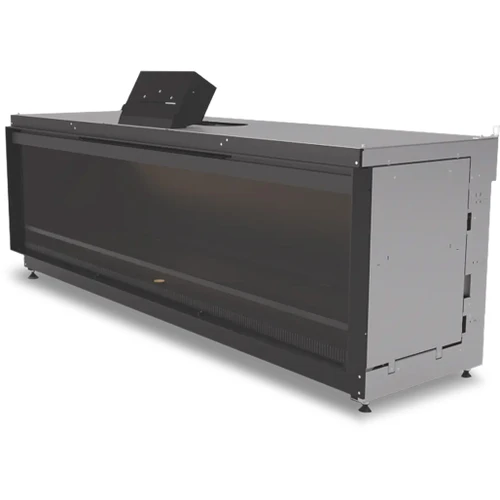 NetZero Fire E-One 160 Single-Sided Electric Fireplace - Showroom Model  | Choose from dynamic wood fire, bright light gas fire, or neutral orange gas fire to create the perfect atmosphere for any occasion.