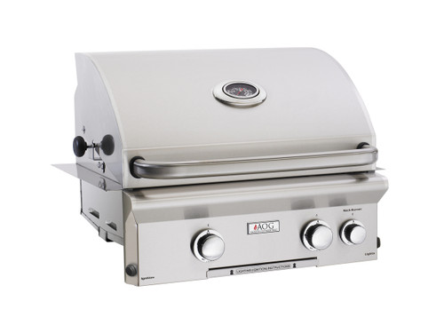 American Outdoor Grill 24" L- Series Built-In Gas Grill | Button-activated interior halogen lighting is perfect for night grilling
