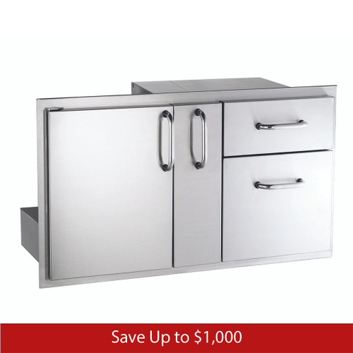 American Outdoor Grill Premium Single Door, Double Drawer With Plater Storage | Promo Ends July 31st.