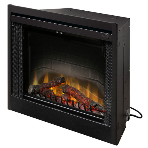 Dimplex Deluxe 33-Inch Electric Firebox | Supplemental heat: Includes a powerful fan-forced heater designed to heat a room up to 400 square feet, providing supplemental heat when required.