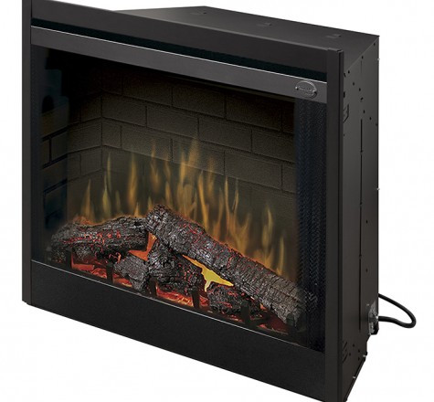 Dimplex Deluxe 39-Inch Electric Firebox | Includes a powerful fan-forced heater designed to heat a room up to 400 square feet, providing supplemental heat when required.