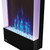 Napoleon Allure Vertical 32" Electric Fireplace | Large crystal clear cubes sparkle with contemporary luxury, reflecting the beautiful colors of the flames and the ember bed lights