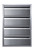 Memphis Wood Fire Grills Four Drawer Stack 21" - Stainless Steel Outdoor Kitchen Storage