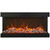 Amantii TRU-VIEW-XL XT 50" 3 Sided Electric Fireplace | Choose from 10 colors ambient canopy light to illuminate decorative media from above, and 1 setting to cycle through all the colors