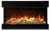 Amantii Tru View Slim 30" 3 Sided Electric Fireplace - Ambient canopy lighting in 13 colors illuminates media like never before