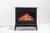 Amantii E-50 Cast Iron Freestanding Electric Fireplace - Two Flame sets and canopy lighting in 13 color themes, creates the illusion of a real fire