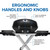 Napoleon Travel Q Gas Grill with Scissor Cart | Two separate burners provide precise temperature control so that you can do anything from gentle roasting and smoking using indirect heat, to high heat searing
