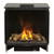 Dimplex Optimyst e-Matrix 35" Single Sided Built-In Water Vapor Electric Fireplace | The combination of the vapor flames dancing through the logs with the illusion of loose embers creates an authentic experience