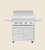 Summerset Sizzler 32" Freestanding Gas Grill | 2-Drawer & Magnetic Latch Access Door w/ Propane Tank Storage