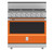 Hestan 36" KRD Series Dual Fuel 5 Burner Range - Citra