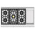 Hestan 48" KRT Series Gas Rangetop with Griddle - 5 Burner | The CircuFlame burner is the same powerful burner featured on the award-winning Hestan Commercial restaurant equipment.