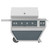  Hestan 42" Gas Grill with Deluxe Cart - Pacific Fog Grey Colored Gas Grill