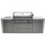 Mont Alpi 805 Deluxe Island Complete Outdoor Kitchen Gas Grill Island | 6-burner grill unit - 43"x23"x47"