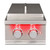 TrueFlame Double Side Burner | Two Brass Plated Ring Burners Burners
