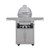 Blaze 20-Inch Cast Aluminum Kamado with Cart | Enclosed cabinet, shelves and hooks keep supplies conveniently located