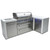 Mont Alpi 6-Burner Deluxe Island with a 90-Degree Corner | 6-burner grill unit - 43"x23"x47"