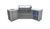 Mont Alpi 6-Burner Deluxe Island with 45-Degree Corners and Fridge Cabinet | This deluxe grill features six burners, infrared side and rear burners, and a lockable outdoor-rated fridge with LED lighting and temperature controls